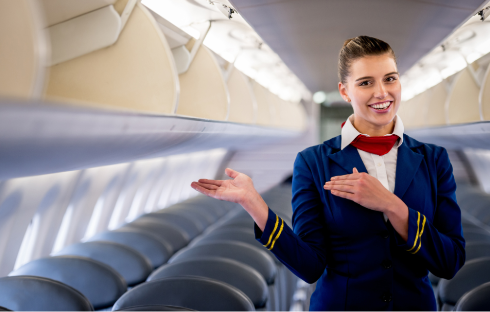 Friendly cabin crew